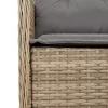  5 részes bézs polyrattan kerti étkezőgarnitúra párnákkal