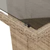  9 részes bézs polyrattan kerti étkezőgarnitúra párnákkal