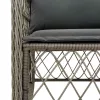  9 részes szürke polyrattan kerti étkezőgarnitúra párnával