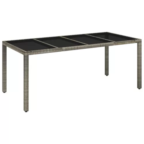  9 részes szürke polyrattan kerti étkezőgarnitúra párnával