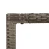  9 részes szürke polyrattan kerti étkezőgarnitúra párnával