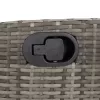  9 részes szürke polyrattan kerti étkezőgarnitúra párnával