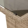  9 részes bézs polyrattan kerti étkezőgarnitúra párnákkal