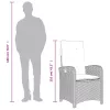  9 részes bézs polyrattan kerti étkezőgarnitúra párnákkal