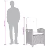  9 részes bézs polyrattan kerti étkezőgarnitúra párnákkal