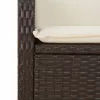  5 részes barna polyrattan kerti étkezőgarnitúra párnákkal
