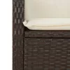  7 részes barna polyrattan kerti étkezőgarnitúra párnával