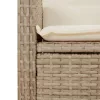  5 részes bézs polyrattan kerti étkezőgarnitúra párnákkal