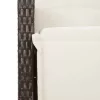  3 részes barna polyrattan bisztrógarnitúra párnákkal