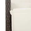  7 részes barna polyrattan kerti étkezőgarnitúra párnával