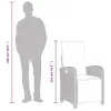  7 részes barna polyrattan kerti étkezőgarnitúra párnával