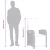  5 részes bézs polyrattan kerti étkezőgarnitúra párnákkal