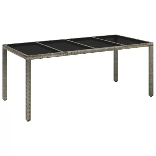 9 részes szürke polyrattan kerti étkezőgarnitúra párnával