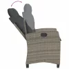  9 részes szürke polyrattan kerti étkezőgarnitúra párnával