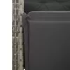  9 részes szürke polyrattan kerti étkezőgarnitúra párnával