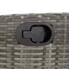 9 részes szürke polyrattan kerti étkezőgarnitúra párnával