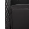  9 részes fekete polyrattan kerti étkezőgarnitúra párnákkal