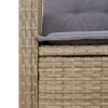  7 részes vegyes bézs polyrattan kerti étkezőgarnitúra párnákkal