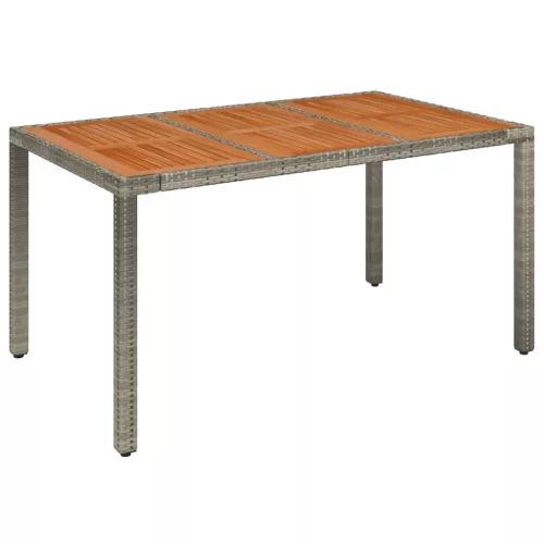  7 részes szürke polyrattan kerti étkezőgarnitúra párnával