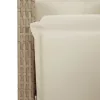  7 részes bézs polyrattan kerti étkezőgarnitúra párnákkal