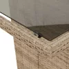  7 részes bézs polyrattan kerti étkezőgarnitúra párnákkal