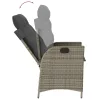  7 részes szürke polyrattan kerti étkezőgarnitúra párnával