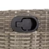 7 részes szürke polyrattan kerti étkezőgarnitúra párnával