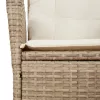  9 részes bézs polyrattan kerti étkezőgarnitúra párnákkal