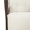  7 részes barna polyrattan kerti étkezőgarnitúra párnával