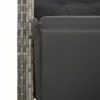  5 részes szürke polyrattan kerti étkezőgarnitúra párnával