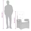  5 részes bézs polyrattan kerti étkezőgarnitúra párnákkal