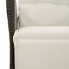  7 részes fekete polyrattan kerti étkezőgarnitúra párnával
