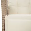  7 részes bézs polyrattan kerti étkezőgarnitúra párnákkal