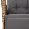  5 részes vegyes bézs polyrattan kerti étkezőgarnitúra párnákkal