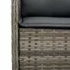  7 részes szürke polyrattan kerti étkezőgarnitúra párnával