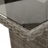  7 részes szürke polyrattan kerti étkezőgarnitúra párnával