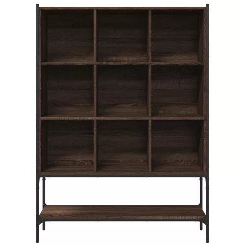  barna tölgy színű szerelt fa könyvszekrény 102x30x141,5 cm