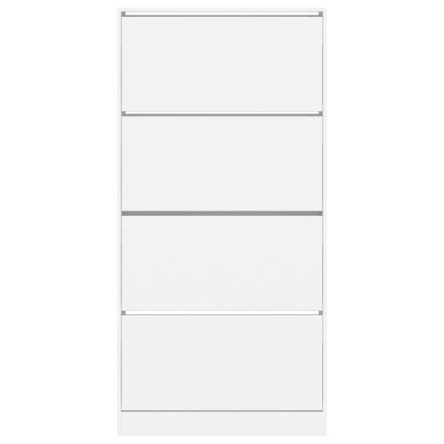  fehér cipőszekrény 4 kihajtható fiókkal 80 x 21 x 163,5 cm