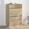  sonoma tölgy cipőszekrény 2 kihajtható fiókkal 80 x 34 x 116 cm