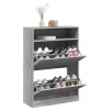  szürke sonoma cipőszekrény 2 kihajtható fiókkal 80x34x116 cm