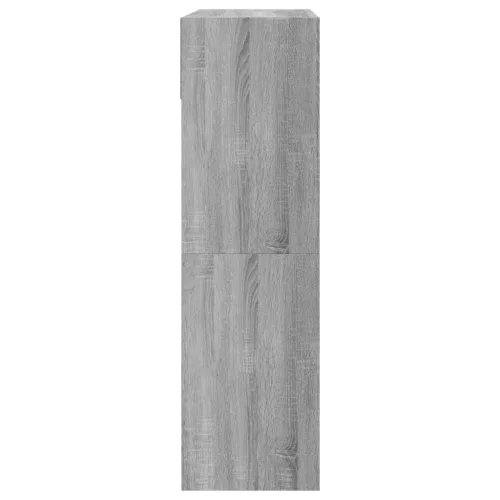  szürke sonoma cipőszekrény 2 kihajtható fiókkal 80x34x116 cm