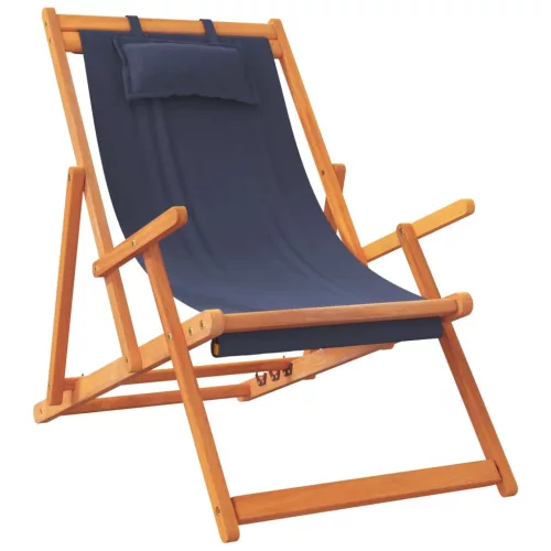  2 db összecsukható kék szövet strandszék