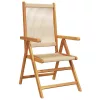  4 db bézs tömör akácfa dönthető kerti szék