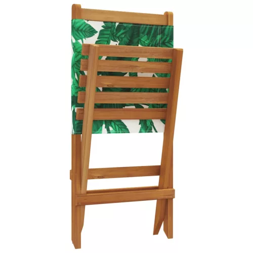  8 db zöld szövet és tömör fa összecsukható kerti szék