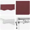  burgundi vörös automata kihúzható napellenző 300 x 250 cm