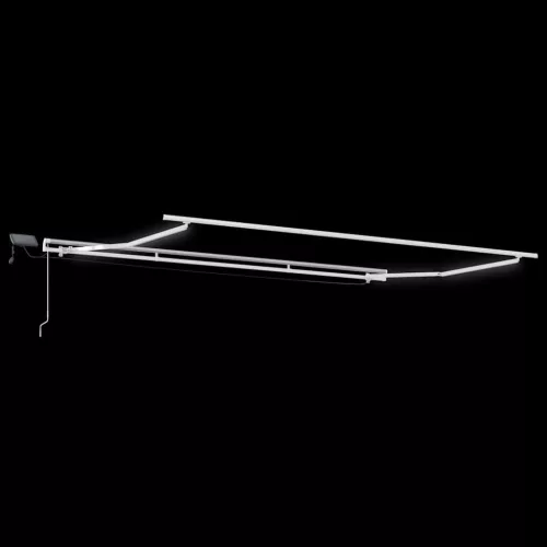  burgundi vörös kézzel kihúzható LED-es napellenző 450 x 300 cm