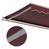  burgundi vörös kézzel kihúzható napellenző 400 x 350 cm