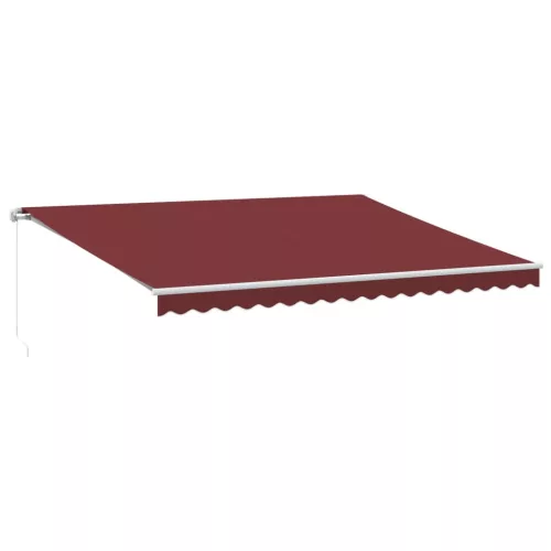  burgundi vörös kézzel kihúzható napellenző 450 x 350 cm