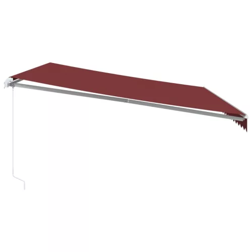  burgundi vörös kézzel kihúzható napellenző 500 x 350 cm