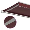  burgundi vörös kézzel kihúzható napellenző 500 x 350 cm
